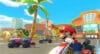 Mario Kart 8 Deluxe Review - Mario en vrienden die racen in kleurrijke voertuigen op een levendig circuit.
